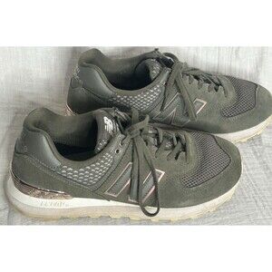 NEW BALANCE 574 Encap Dark Gray pink Running Shoes Size 7.5B WL574FSD